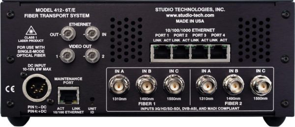 Studio Tech M412-6T-E SDI-Fiber Transport Transmitter