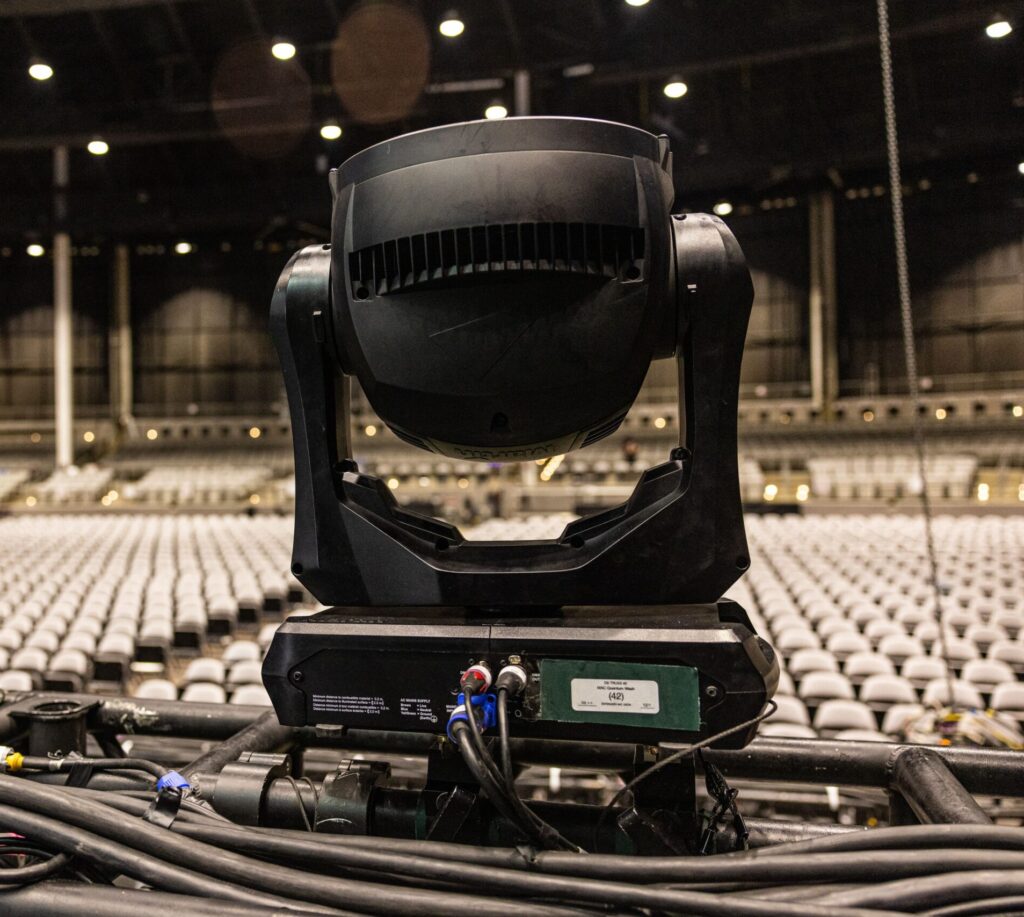 Moving Light Fixture in Large Venue