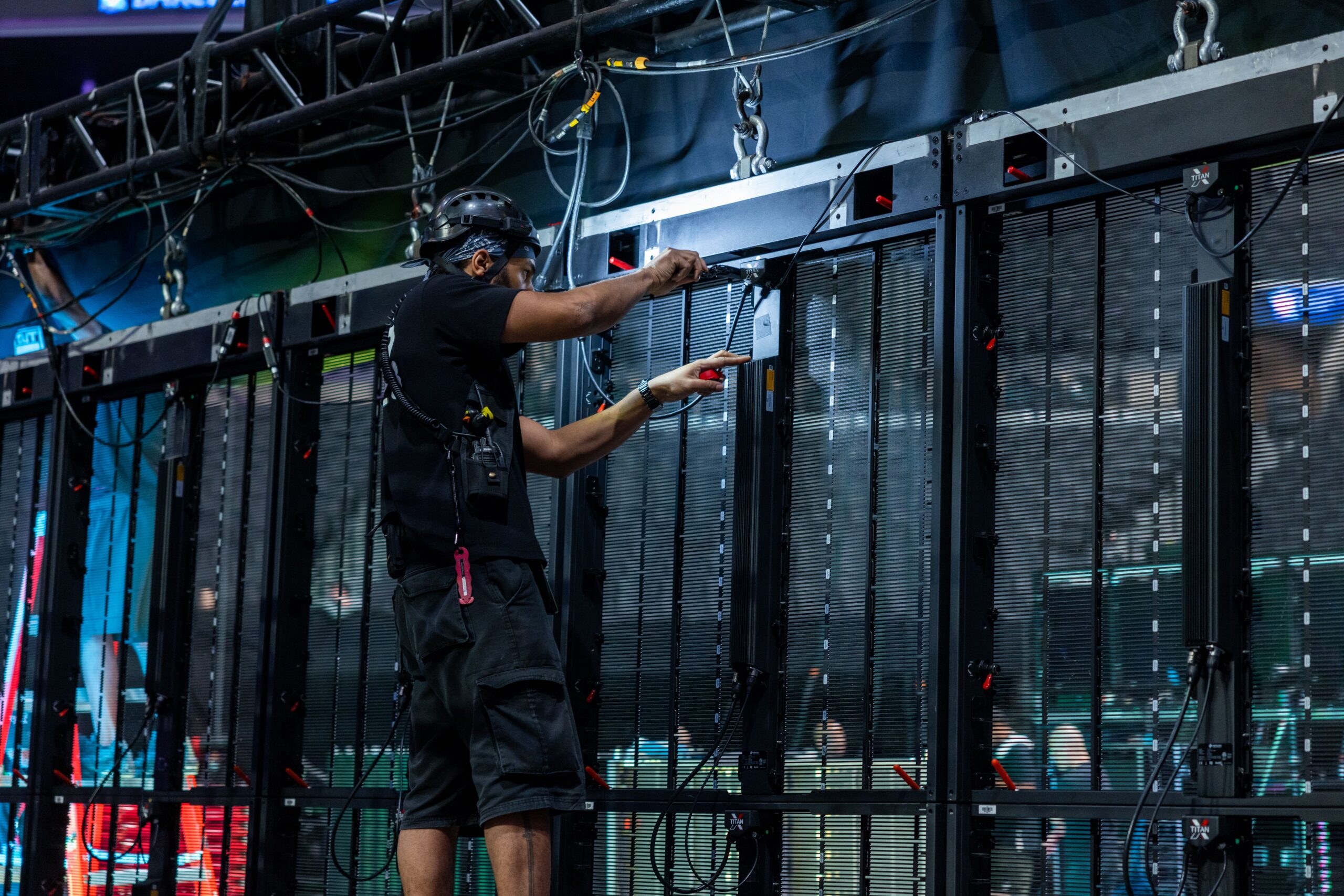 LED Crew Tech building an LED Wall