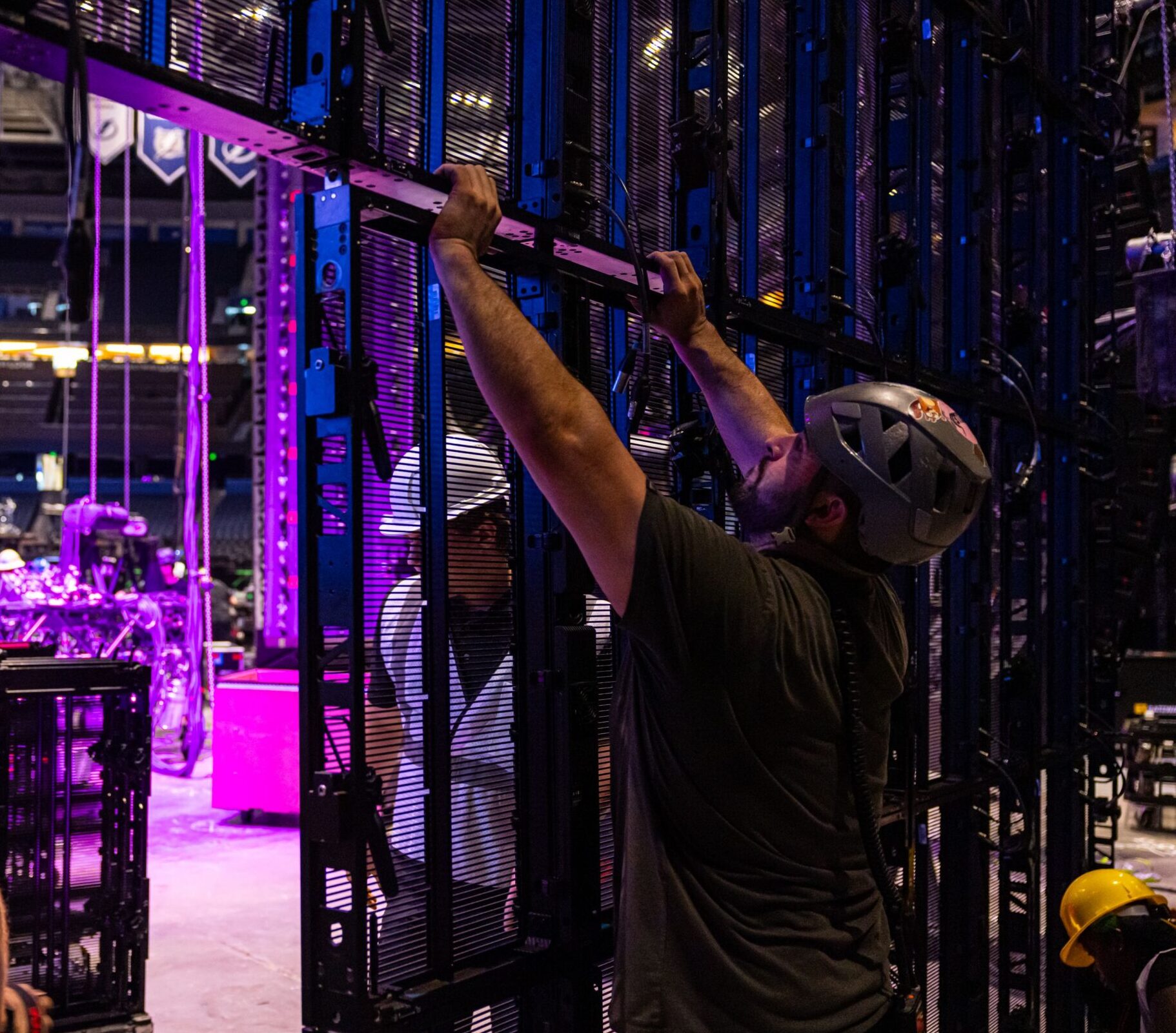 LED Crew Building an LED Wall