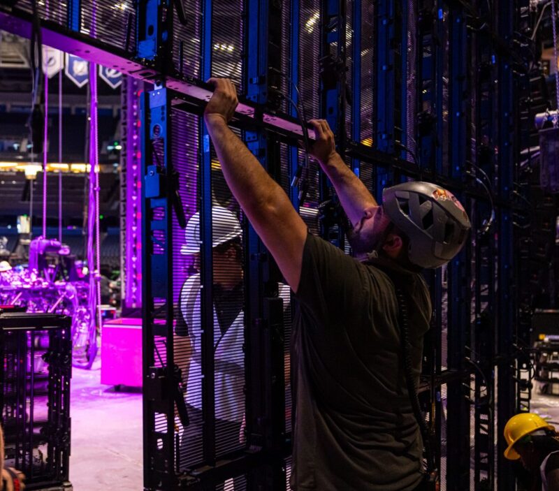LED Crew Building an LED Wall